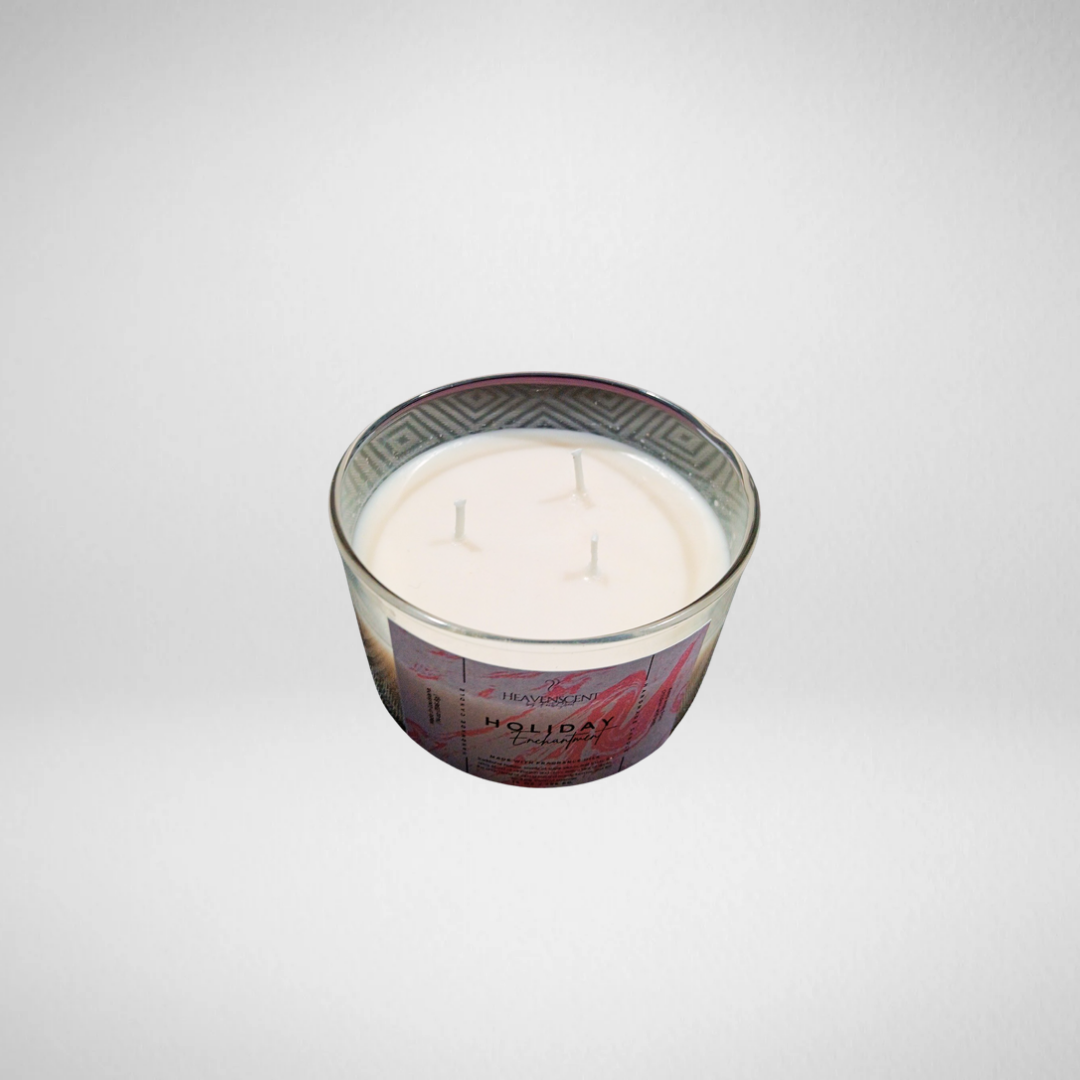 3-Wick 14 oz Homemade Soy Wax Candle in Candle Bowl